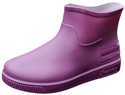 Bottes en caoutchouc mi-hautes imperméables antidérapantes respirantes à tige large pour femme Bottes de jardin confortables pour jardinage, agriculture