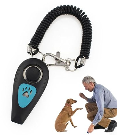 Hogvinnatil Hunde Clicker,2 in 1 Tier und Pfeife | Hundepfeife mit Handgelenkband und Rückruftrainer für Haustiere