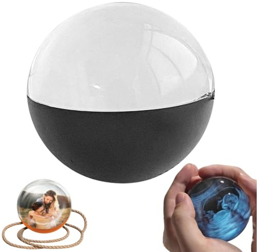 3D Crystal Ball with Digital Display, Personalized LED Photo & Video Sphere, 3D Crystal Ball Ultrasound,Crystal Photo Gift, Custom Upload Memory Gift for Anniversary, Birthday