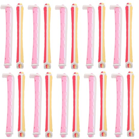 SAFIGLE 24 Bigoudis pour Femmes en Plastique Pp Outil de Bouclage Cheveux Design Bicolore Protection des Cheveux et Longs Usage Salon ou Maison