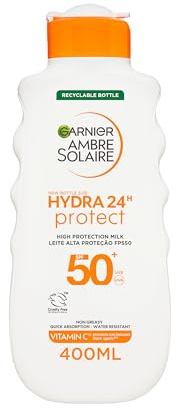 Garnier Ambre Solaire Sun Cream SPF 50+ Hydra 24H Protect Lotion 400ml
