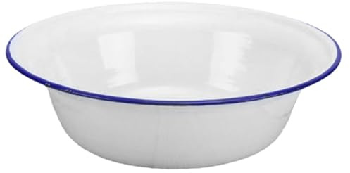 PRETYZOOM Enamel Deep Pie Plate 8.66 Inch Round Oven-Safe Baking Dish for Pies Quiche and Roasting Vintage Style Kitchenware