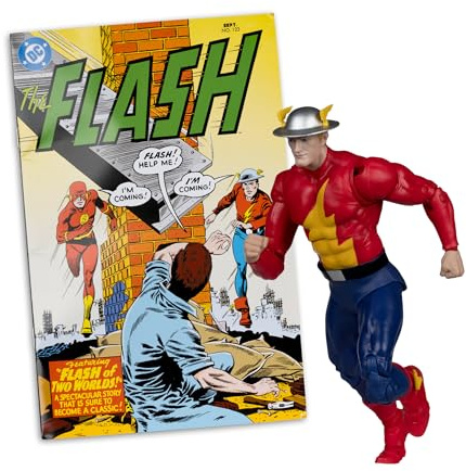 DC Direct Page Punchers Action Figure The Flash Jay Garrick (The Flash #123) (Red Platinum Edition) 18 cm