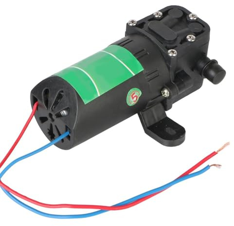 Lecreatekit Bomba pulverizadora eléctrica agrícola, CC 12 V de agua de alta presión con arranque automático y protección térmica, conector de boquilla resistente para granja