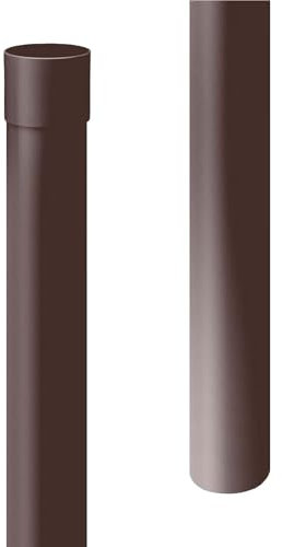 INEFA Tuyau Descente 200cm PVC 100mm Marron Foncé Raccord Tuyau Pluvial Facile