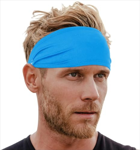 Tough Headwear Cinta Pelo Deporte Hombre - Cinta de Pelo Hombre Sudor para Running Fútbol Ciclismo Gym Tenis - Transpirable y Absorbente - Diadema Deportiva Compatible con Casco