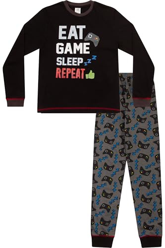 ThePyjamaFactory Eat Game Sleep Controller Long en Coton Pyjamas pour garçon