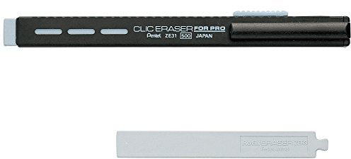 Pentel AMZ-ZE31-ASET Radiergummi Klick-Radierer für Pro Ersatzgummi-Set