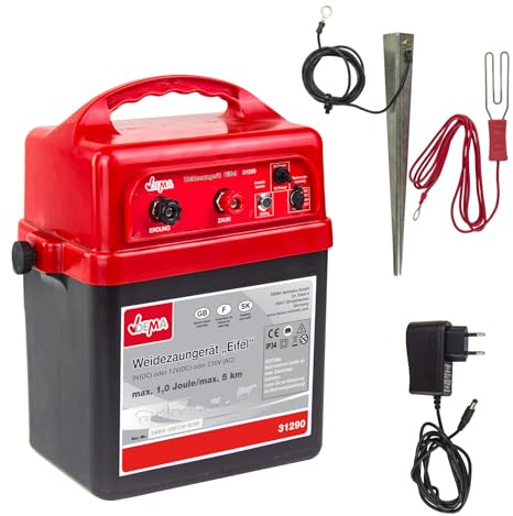 DEMA Weidezaungerät Eifel 12/230 V – Elektrozaungerät, Weidegerät – leistungsstark, zuverlässig, robust – für Weide, Vieh, Landwirtschaft, Hof