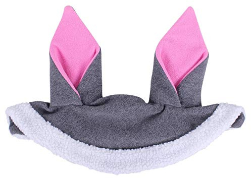 ARBO-INOX® - Osterhasenohren für Pferd - Accessoire für Event - grau - Fleece (Full)