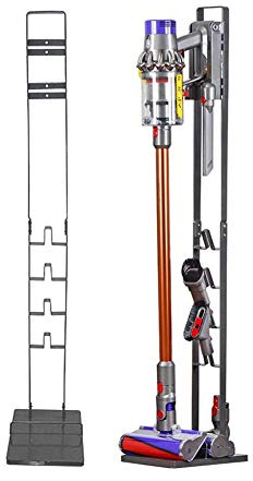 Bison Ständer für Dyson Akkusauger – Organizer & Halterung für Dyson V15s, V15, V12 Slim, V11, V10, V8, V7, V6, DC30 – DC35 | Standfuß mit Rahmen für kabelloseStaubsauger (Anthrazit)