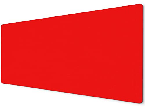 Red XL Gaming Desk Mat - 900 x 400, Full Desk Coverage
