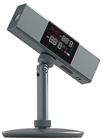 Goniometro laser inclinometro digitale, righello laser per misurazione angolare con marcatura laser bidirezionale, schermo LED ad alta definizione a doppia faccia, per casa e uff(Color:con supporto)