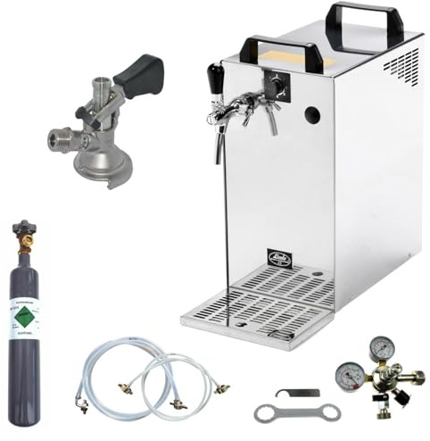 Bierkühler BieTal® Bierzapfanlage 60 Liter 1-leitig KOMPLETTSET - KEG Kombi - CO2 0,5Kg