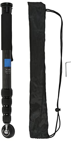 Selfie Stick Monopiede, P335C Monopiede Portatile in Fibra di Carbonio 5 Sezioni Fotografia All'aperto Foto Monopiede per Fotocamera Staffa per Fotocamera per Telefono Cellulare Altezza Massima 167 Cm