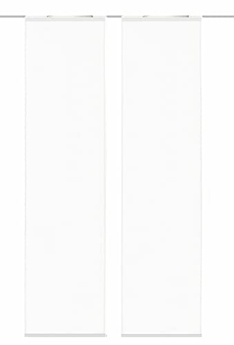 wohnfuehlidee 2er-Set Flächenvorhänge, 54180, Blickdicht Roma 2X Uni Weiss, Höhe 245 cm