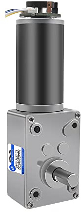 Jieotwice Turbo Schnecken DC Getriebemotor mit Encoder, selbsthemmendes Getriebe, rechtwinkliger Motor mit großem Drehmoment DC 24V 6-470RPM 5840-31ZY(6RPM)