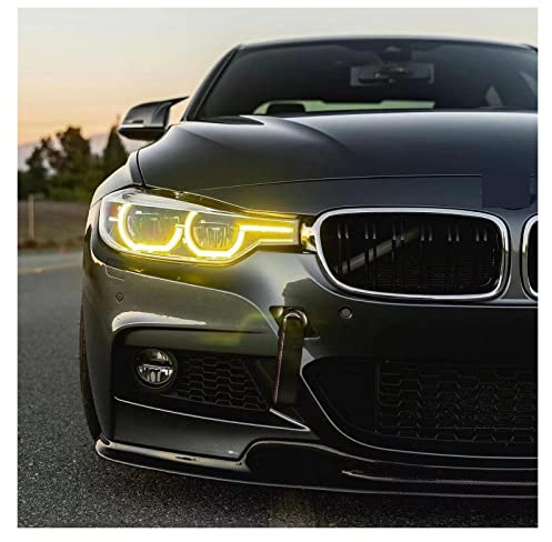 Per BMW Serie 3 F30 2013 2014 2015 DRL RGB Multicolor Schede LED F31 F34 3 GT Luci Di Marcia Diurna Rosso Giallo DRL Proiettore Fari Anteriori(Lemon yellow (13-15))