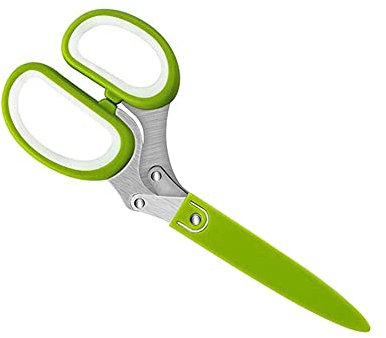 Tijeras de cocina, tijeras de cocina para hierbas con 5 cuchillas, utensilios de cocina, cortador, picadora y picadora multiusos