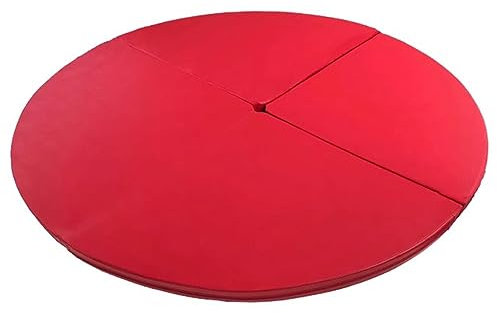Pole Matte Stangen-Crash-Matte, 1m-2m Runden Faltbar Pole Dance Matte 5cm dick, tragbar Yoga-Übungsmatten Tanzendes Kissen Fallschutzpolsterung für Dance Pole ( Color : Red 1 , Size : 180cm/5.9ft/71in