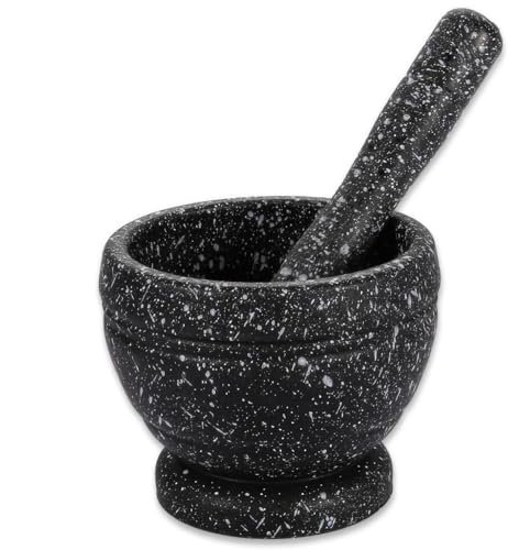 Mortaio Con Pestello per Pesto in Casa Macinino da Cucina Ø 11 x 9 cm Grigio