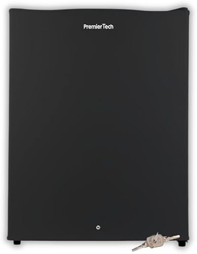 PremierTech PT-FR43BK Mini Congelatore Freezer 42 Litri con Serratura a Chiave Nero 4 Stelle -24°C Classe Energetica E Porta Reversibile Compatto da Appoggio per Casa Ufficio Camera Hotel