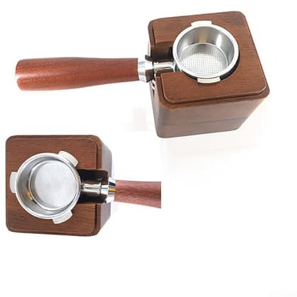 Support de filtre à café en bois, station de tamper en bois, pour porte-filtres de 51 mm à 58 mm (58 mm)