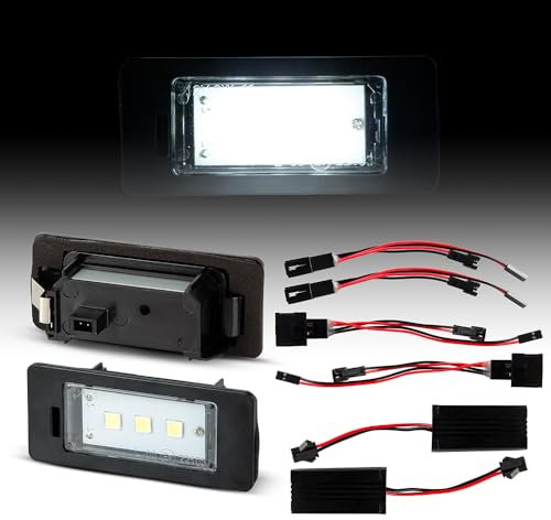 LLCTOOLS - Nummernschildbeleuchtung Langlebig & Effizient - Kennzeichenleuchte LED kompatibel mit VW - Hochwertige LED Kennzeichenbeleuchtung - 2x Auto Kennzeichenleuchten mit geringem Stromverbrauch