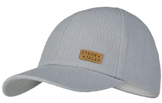 Sterntaler Basecap Struktur - Unisex Baseball Cap mit Metallschließe zur Größenregulierung - Sommer Basecap aus Baumwolle - Sportive Baby und Kinder Schirmkappe, graublau, Größe 51