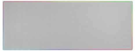 Mars Gaming MMP224 Tapis de Souris de Jeu XXL 880 x 330 mm, Bords Arc-en-Ciel, Base antidérapante en Caoutchouc Naturel, Surface nanotextile de Haute précision, Tapis de Souris Flexible, Blanc