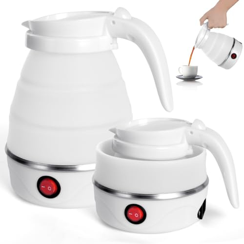Flintronic Faltbare Wasserkocher-Wasserflasche, Weiß