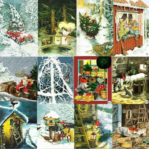 Weihnachtskarten Inge Look (12 Stück) Einzigartiges und schönes Set Weihnachten 03