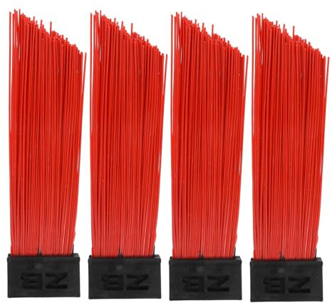 BELLIFFY 4pcs Industrial Broom Head Push Broom Accessory for Outdoor Pavement Sweeping Heavy Duty Cleaning Brush Steel Wire Bristles
