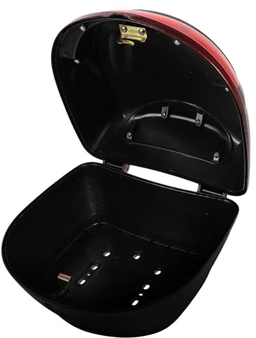 WEKADRIN Motorrad Heckbox Kunststoff Rot Multifunktionale Motorradtasche Aufbewahrungsbox Für Helm Werkzeug Fahrradsitz Aufbewahrung Allwetter