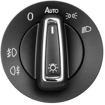 RAQXOLPB Main Light Switch Compatible With VW For Touran I 1T3 2010-2015 For Eos 1F7 1F8 2006-2015 Car Headlight Fog Lamp Headlamp Switch