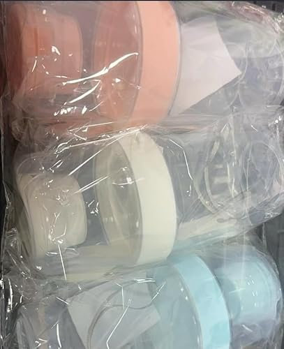 JIANGZHIB Pack of 3 Cereal Cups to Go, 560 ml + 310 ml Yoghurt Cups to Go with Spoon, Double Layer Cereal Cup, Leak-Proof Yoghurt Cup, Salad Cup for On the Go (Pink, Blue, White)