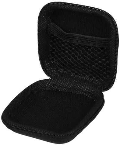 LAPYAPPE Étui pour Écouteurs Rigide Étanche Eva Mini Portable, Pochette De Rangement pour Casque Audio, Protection L'humidité Rayures, Usage Quotidien Et Voyage, Couleur Noire