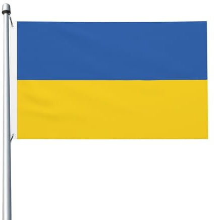 Bandiera dell'Ucraina - Bandiera doppia faccia da 0,9 x 1,5 m, resistente, per esterni e giardino, perfetta per camera da letto e giardino