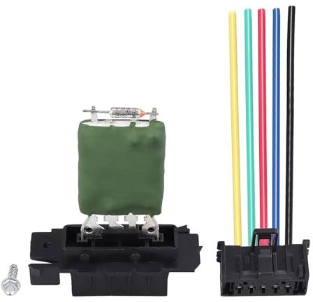 Widerstand Gebläsemotor 13248240 55702407 für Vauxhall Corsa D | mit Stecker Kabelbaum und Schraube Regler des Gebläsewiderstands des Heizungsmotors