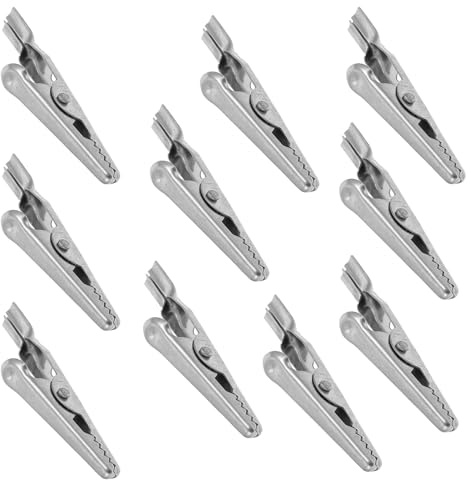 DIYEAH Lot De 10 Pinces En Acier Inoxydable Pinces Crocodile Résistantes à La Corrosion Pour Test Électrique Outils Pratiques Et Fiables Utilisation Et Professionnelle