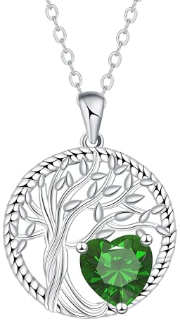 J.MOULING Collier pour Femme Fille Argent Sterling 925 Bijoux Pendentif Colliers Cadeau de Noël Original Femmes Filles Mère Sœurs, Réglable (45+5cm)