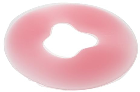 Cuscino Viso in Silicone Rosa per Massaggio e Supporto Rilassante | Forma Rotonda, Adatto per Ospedali e Centri Pedicure, Accesso a Schiena e Collo