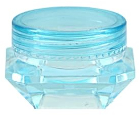 Pots d'échantillons cosmétiques vides en plastique transparent avec couvercles, bouteille en forme de diamant for ombre à paupières, Nail Art, 3g 5g, 5 pièces(Light green,PLASTIC_5PCS X 5G)