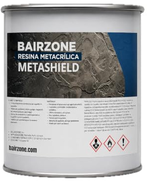 BAIRZONE METASHIELD: la resina transparente para cemento estampado. Protección y brillo efecto mojado para suelos interiores y exteriores. 5 litros