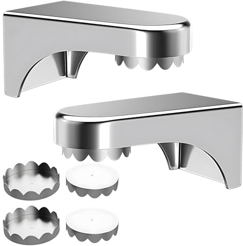 Lot de 2 porte-savon magnétiques faciles à utiliser - Sans perçage - Porte-savon argenté - Montage mural - Pour une utilisation sur les miroirs, le carrelage, le verre et d'autres surfaces lisses
