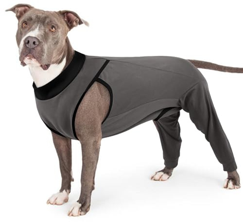 PUMYPOREITY Dog Body Suit after Surgery, Surgical Suits for Male Dogs Anti Licking Sleeve Cover the Suture/Stitched Areas(Grey, XL)