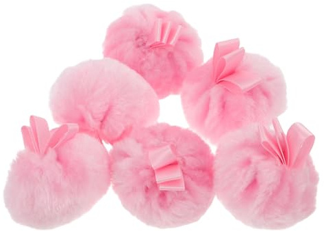 CIMAXIC 6pcs Fluffy Makeup Applicators for Loose Powder Soft round Pads for Foundation and Blush Application for Body and Face Use