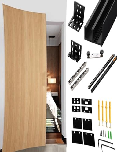 Invisible Track Sliding Door Cabinet Sliding Door Hardware Kit, Trackless Barn Door Track for Wardrobe/Kitchen （120cm, 150cm, 180cm）(120cm/46.8in)