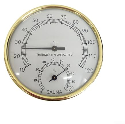 Temperature and Humidity Monitor for Indoor Sauna Use, Wall-Mounted Thermometer and Hygrometer for Sauna, Steam Room, and Bathhouse Environments