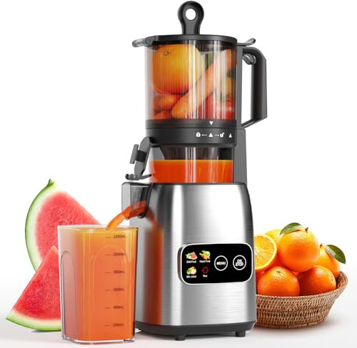 Kismile Slow Juicer Entsafter, Touchscreen, 135 mm Einfüllschacht, 300 W